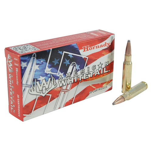 Hornady American Whitetail 308 Win Ammo 165 Grain Brass 20 Rounds Interlock SP