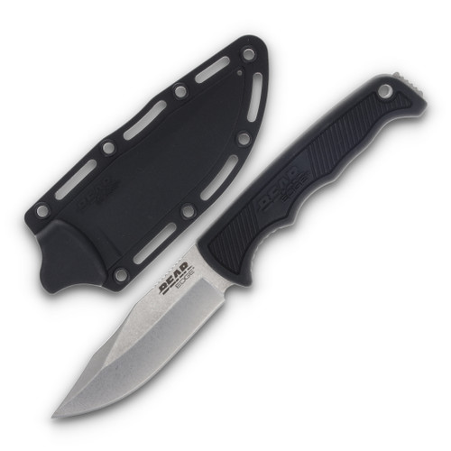 Bear & Son Fixed Blade Knife Clam Pack 3.62in Satin Plain Clip Point