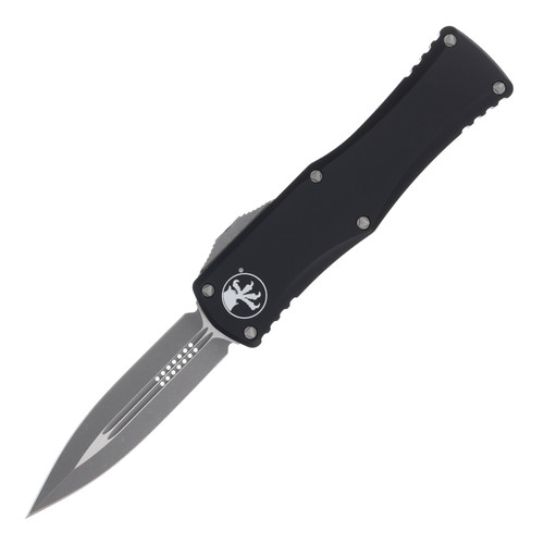 Microtech Hera OTF 3in Black Double-Edged Plain Apocalyptic Dagger