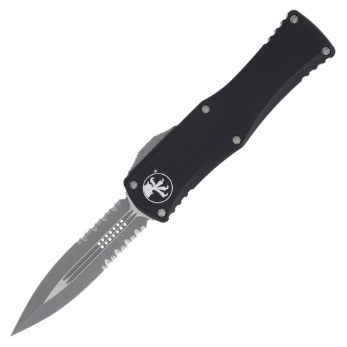 Microtech Hera OTF Auto Black 3in Half Serrated Apocalyptic Dagger