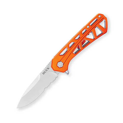 Buck 812 Trace Flipper Orange 3.23in Satin 7Cr17 Drop Point