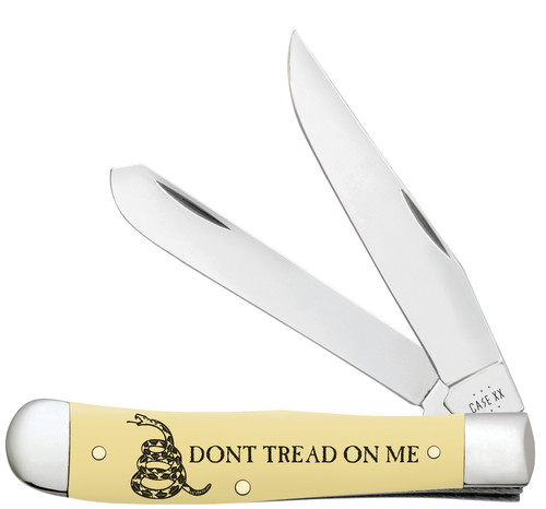 Case Don't Tread On Me Gadsden Flag Smooth Yellow Synthetic Trapper
