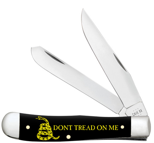 Case Don't Tread On Me Gadsden Flag Smooth Black Synthetic Trapper