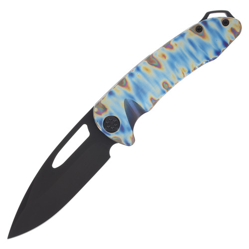 Medford On Belay Flamed Tsunami Folding Knife 4.12in Plain Drop Point