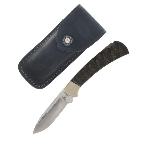 Buck 2024 Legacy Collection 112 Ranger Pro Folding Knife Brown Black Richlite BU13741