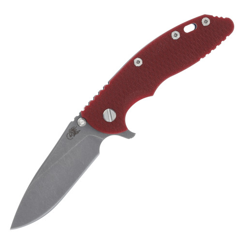 Hinderer XM-18 Tri-Way Battle Blue Red 3.5in Plain Stonewash Slicer