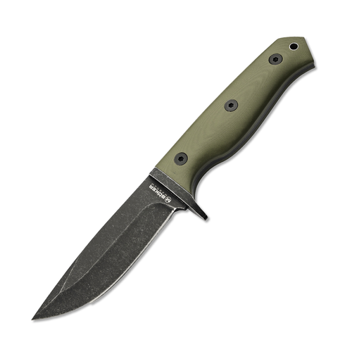 Boker Magnum Bushcraft Olive 4.25In Plain Drop Point