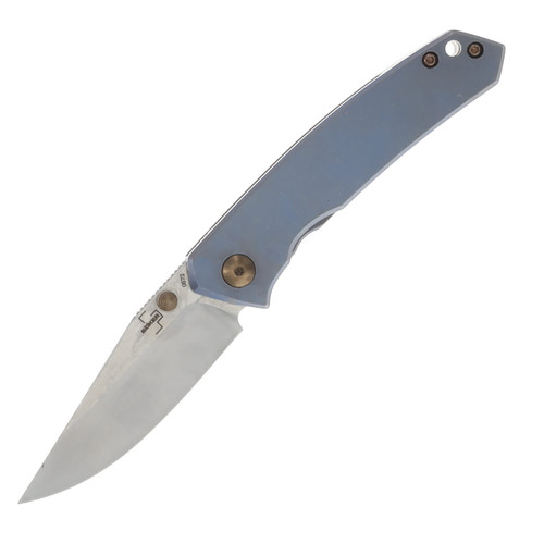Böker Plus Canoe Folding Knife Blue 2.68 Plain Stonewash Drop Point BK01BO494