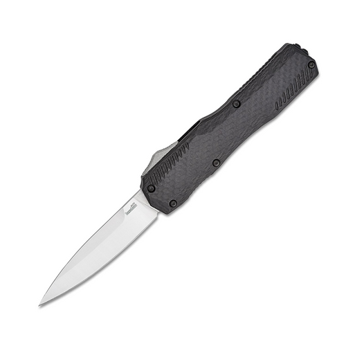 Kershaw Livewire OTF Auto Aluminum Carbon Fiber 3.35in Stonewash Plain