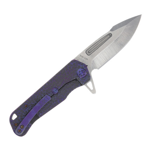 Medford Proxima 3.9in Tumbled S35VN Hammered Titanium Violet Hardware/Clip