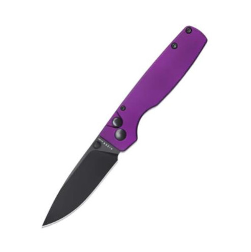 Kizer Original Button Lock Purple 2.98 Inch Plain Drop Point