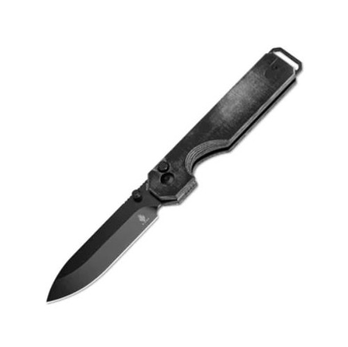 Kizer KUH Button Lock Folding Knife 3.19 Inch Plain Drop Point