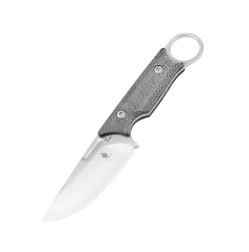 Kizer Cabox Fixed Blade Knife 3.34 Inch Plain Stonewash Drop Point