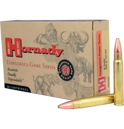 Hornady Dangerous Game 9.3x62mm Mauser 286gr SP-RP InterLock Ammo 20Rd
