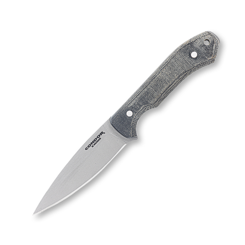 Condor Tool and Knife K-Night Gray 4.3in Plain Blasted Satin Spear Point