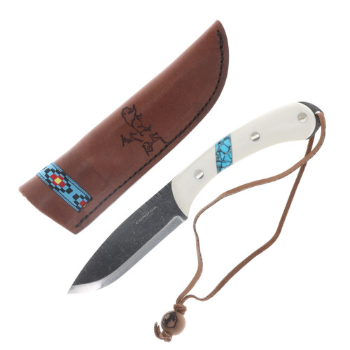 Condor Tool & Knife Blue River Fixed Blade Knife White Micarta CTK62769