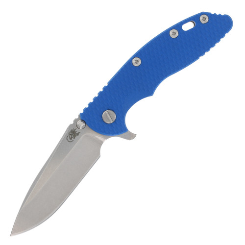 Hinderer XM-18 Blue 3.5in Plain Working Finish Stonewash Spearpoint