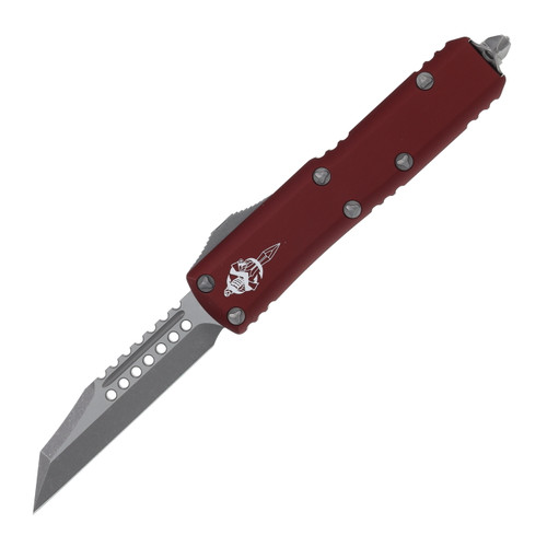 Microtech UTX-85 AUTO OTF Knife 3.11in Warhound Apocalyptic Merlot