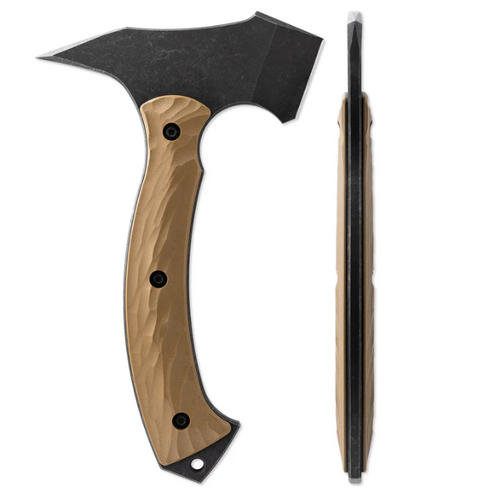 Toor F13 Tommy Hatchet Omaha Tan 5.5 Inch Plain Black Oxide Axe