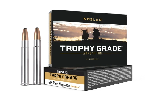 Nosler Trophy Grade Safari .416 Rem Mag Ammo 400gr Partition SP 20Rds