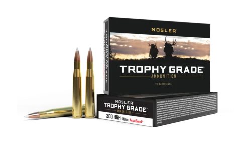 Nosler Trophy Grade .300 H&H Mag 180gr AccuBond Polymer Tip Ammo 20Rds
