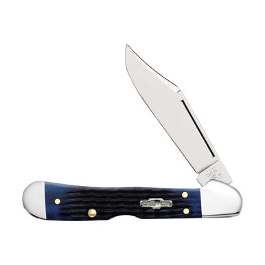 Case XX Mini CopperLock Folding Knife Navy Blue Rogers Jigged Bone