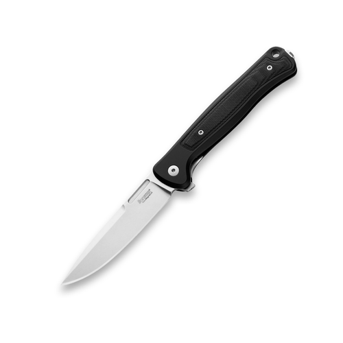 Lion Steel Skinny Aluminum 3.31 Inch Plain Stonewash Drop Point