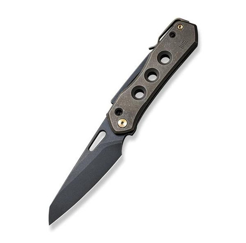 We Knife Co Vision R Bronze 3.54in Plain Black Stonewash Wharncliffe