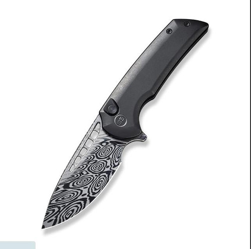 We Knife Co Mini Malice 2.98 Inch Plain Damasteel Drop Point