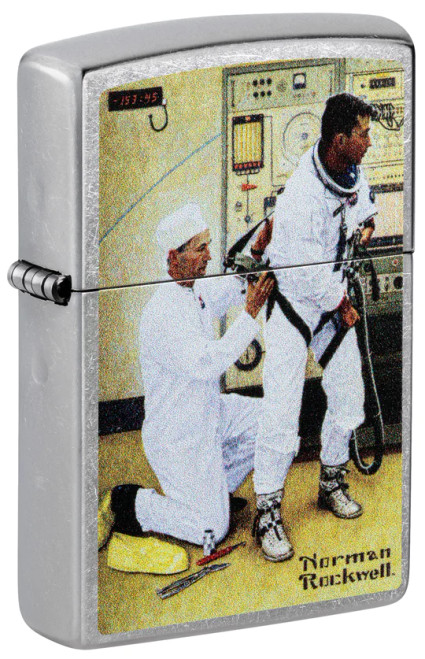 Zippo Lighter Norman Rockwell Space Suit Design