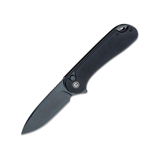 Civivi Elementum II 2.96 Inch Plain Black Stonewash Spear Point 1