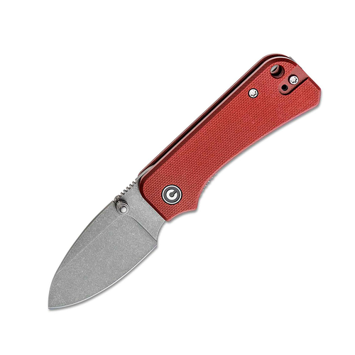 CIVIV Baby Banter Red 2.34 Inch Plain Stonewash Spear Point