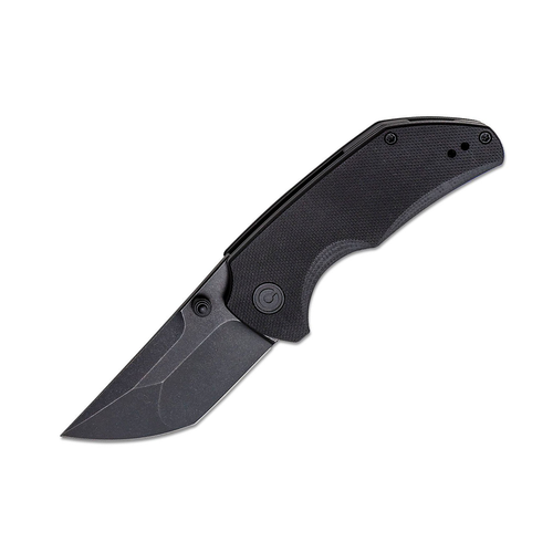 CIVIVI Thug 2 Folding Knife 2.69 Inch Plain Black Stonewash Tanto 1