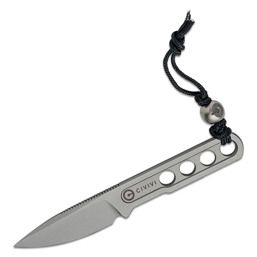 CIVIVI Circulus Fixed Blade Knife 1.96 Plain Stonewash Drop Point 1