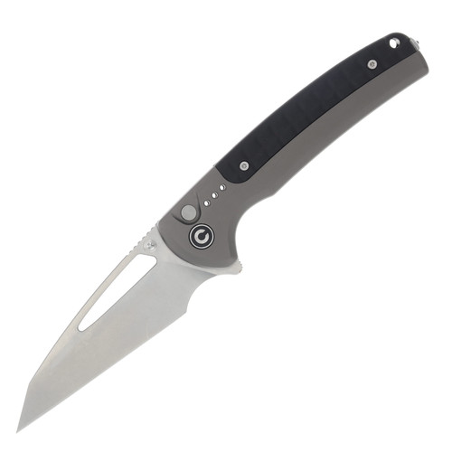 CIVIVI Sentinel Strike Button Lock Folding Knife Stonewash Reverse Tanto/Gray and Black