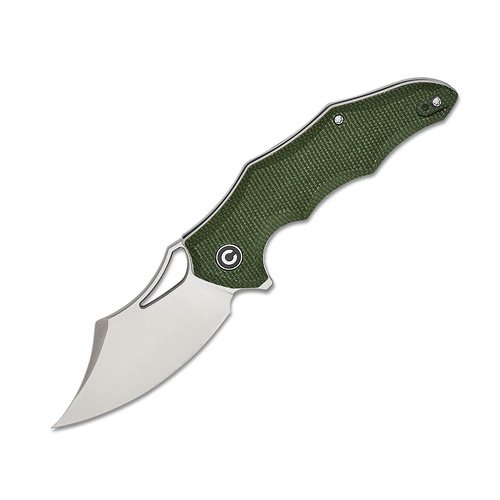 CIVIVI Chiro Folding Knife Green 3.1 Inch Plain Satin Clip Point 1
