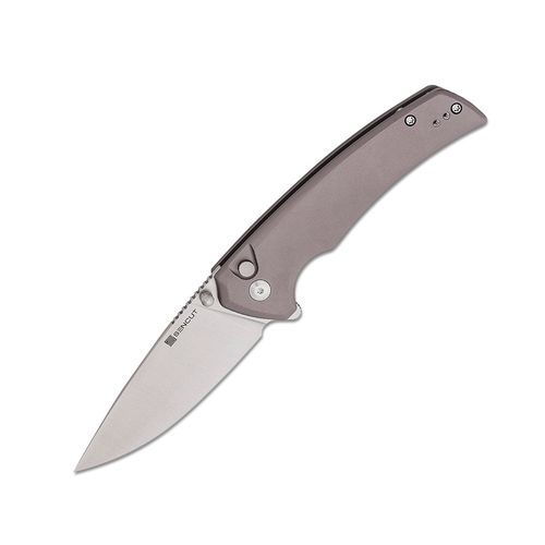 SENCUT Serene Folding Knife Gray 3.48 Inch Plain Satin Drop Point