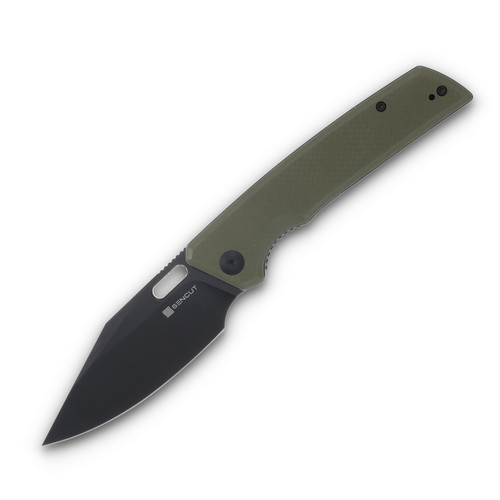 SENCUT GlideStrike Folding Knife OD Green 3.74 Inch Plain Clip Point