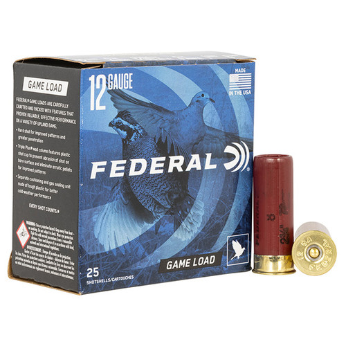 Federal Game-Shok Heavy Field 12 Gauge Shotshell 25 Rounds 2.75in 1oz  #8 Lead Birdshot 