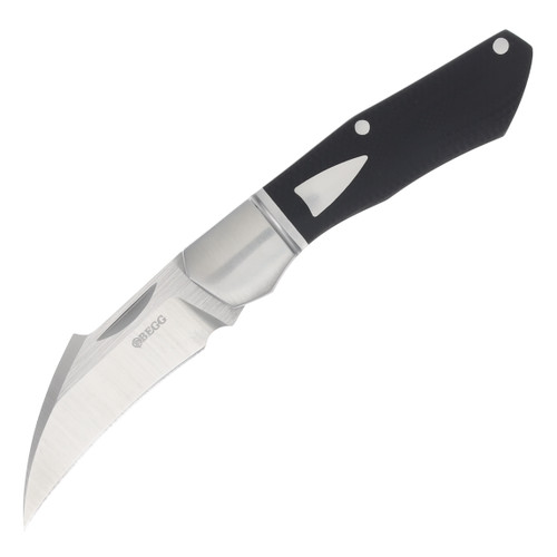 Begg Knives Small Folding Knife 2.38in Plain Satin Hawkbill