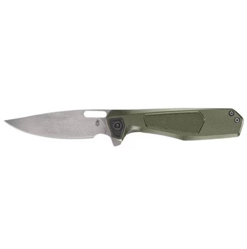Gerber Minisada Framelock Folding Knife Flat Sage D2 Tool Stonewash