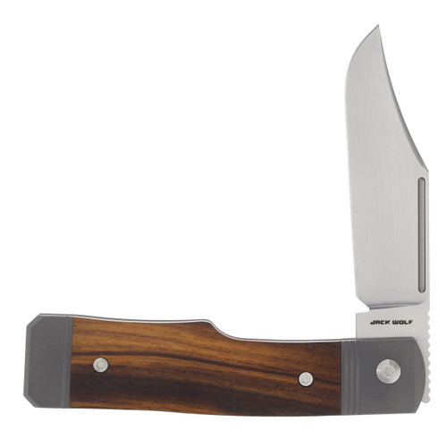 Jack Wolf Gunslinger Jack Ironwood 3.23in Hand Satin Clip Point