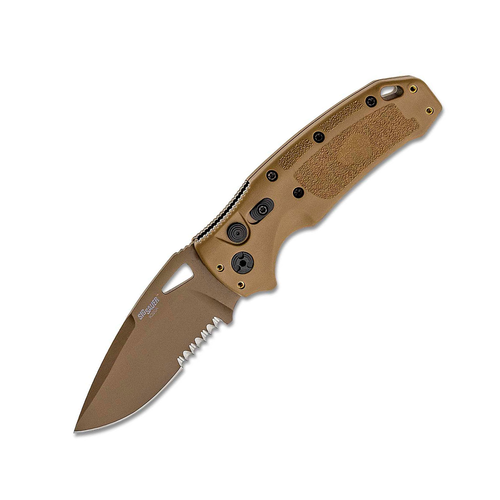 Hogue SIG Sauer Tactical OTS 3.5in Partially Serrated Coyote Tan