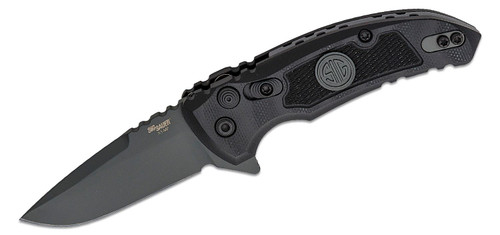 Hogue X1 Microflip Sig Black Folding Knife 2.75in Grey Drop Point