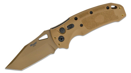 Hogue Sig K320A M17/M18 Auto Folding Knife 3.5in Coyote PVD Tanto