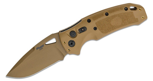 Hogue Sig K320A M17/M18 Auto Folding Knife 3.5in Coyote PVD Drop Point