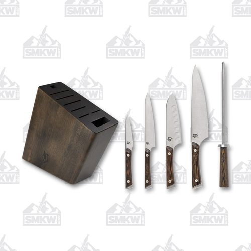 Shun Cutlery 6-Piece Kanso Knife Block Set