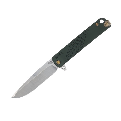 Medford M48 Olive and Bronze 3.9 Inch Plain Tumbled Drop Point 1