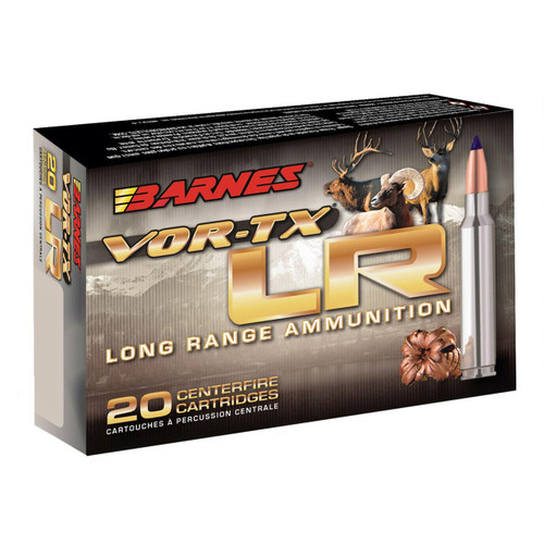 Barnes Bullets VOR-TX Long Range 6.5 Creedmoor Ammunition Nickel Plated Centerfire 20 Rounds LRX Boat Tail LF