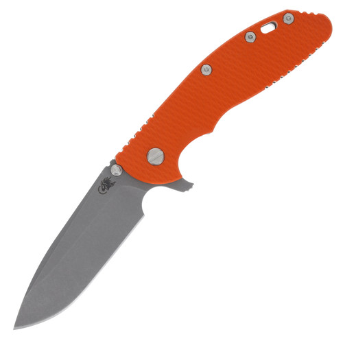 Hinderer XM-24 4.0IN Orange Plain Working Finish Spearpoint